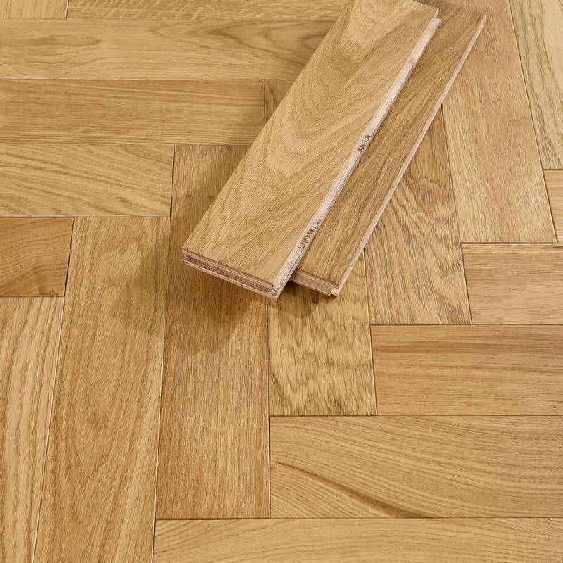 Herringbone Parquet Engineered Wood Flooring 18mm Natural Brushed Matt Lacquer - image 8
