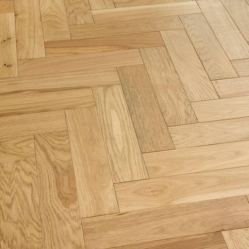 Herringbone Parquet Engineered Wood Flooring 18mm Natural Brushed Matt Lacquer - image 7