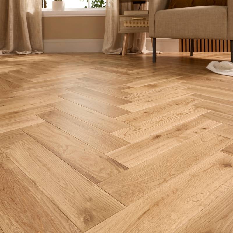 Herringbone Solid Wood Flooring 18mm Natural Matt Lacquer - image 8