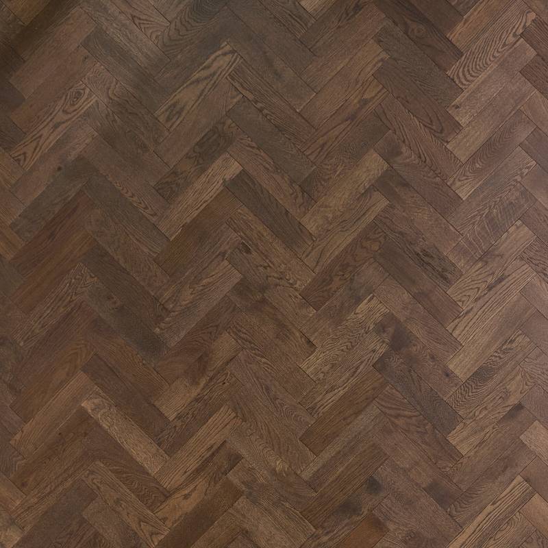 Herringbone Parquet Engineered Wood Flooring 12mm Smoked Brushed Lacquer - image 11