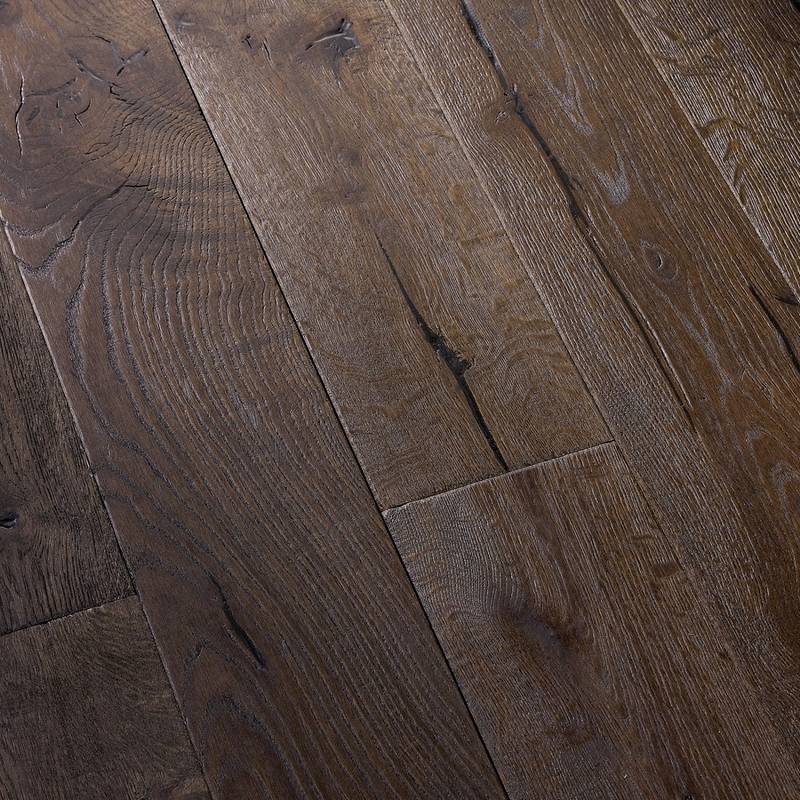 Loire Engineered Wood Flooring 15mm x 190mm Dark Distressed Wax Oiled - image 5