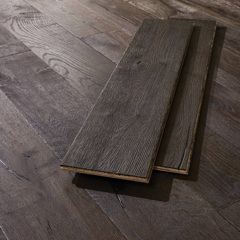 Loire Engineered Wood Flooring 15mm x 190mm Dark Distressed Wax Oiled - image 10