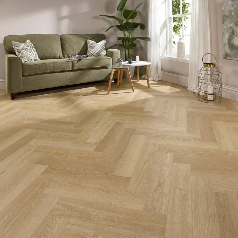 Aqua Plank Pure Oak Herringbone Click Vinyl - image 2