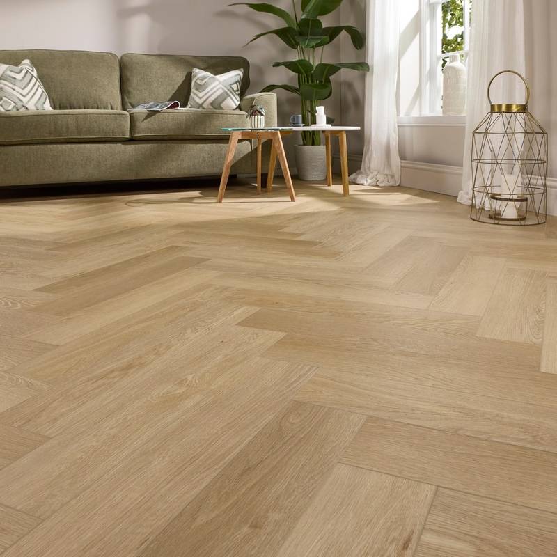 Aqua Plank Pure Oak Herringbone Click Vinyl - image 8