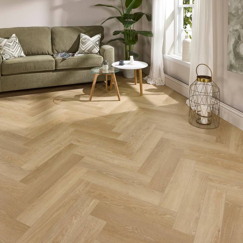 Aqua Plank Pure Oak Herringbone Click Vinyl - image 5
