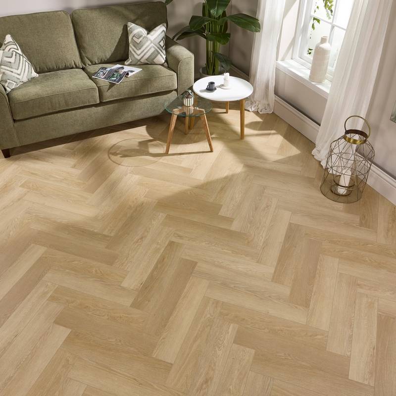 Aqua Plank Pure Oak Herringbone Click Vinyl - image 4