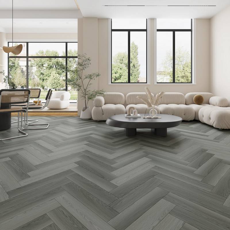 Chic Parquet LVT Flooring Dry Back Oak Grey 8007 - image 5