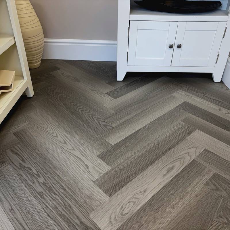 Chic Parquet LVT Flooring Dry Back Oak Grey 8007 - image 3