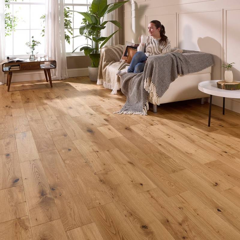 Cumaru 18mm Solid Wood Flooring Brushed Oiled Oak 150mm Wide - image 1