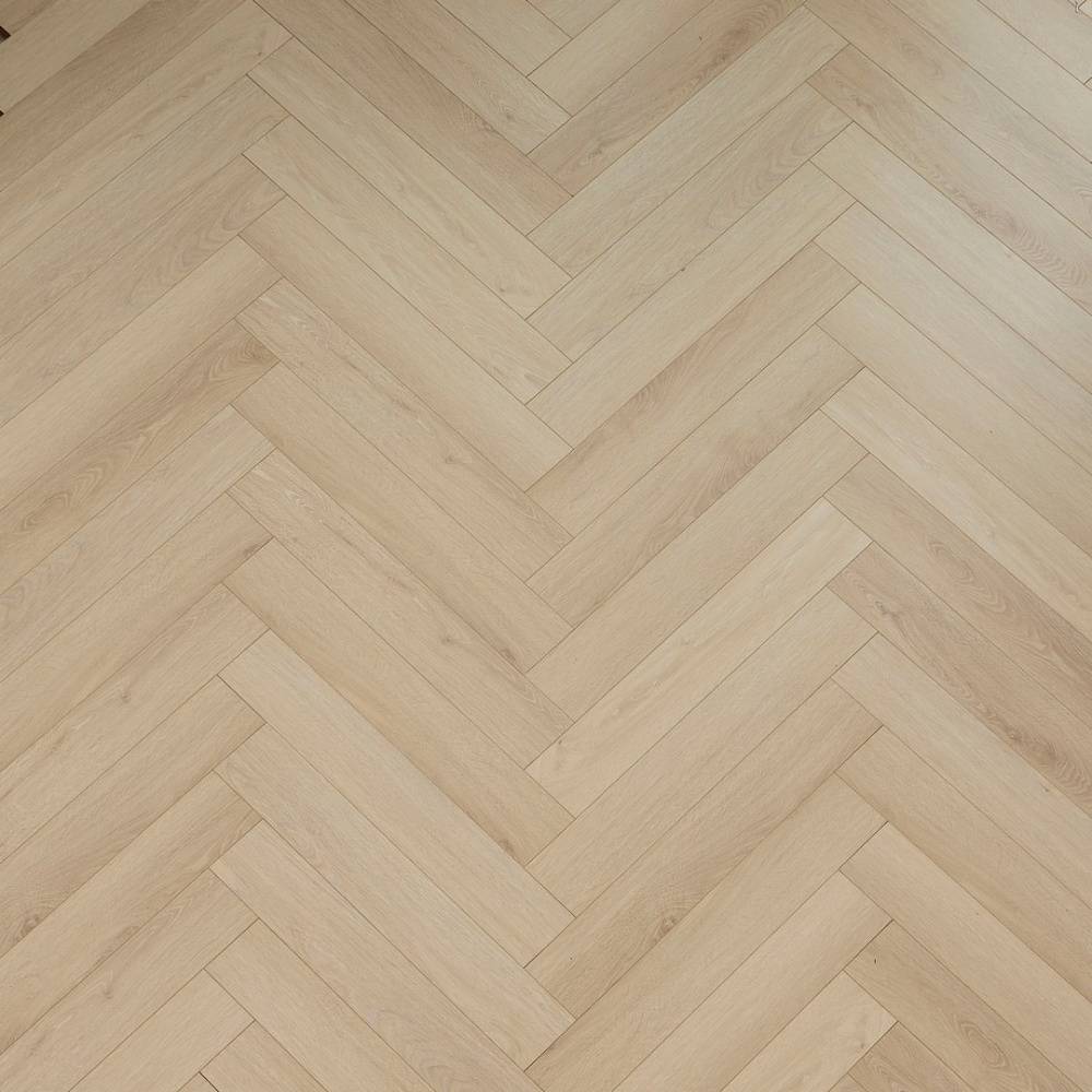 Embrace Herringbone Polar Oak 14mm Laminate Flooring Built-in Underlay - Big