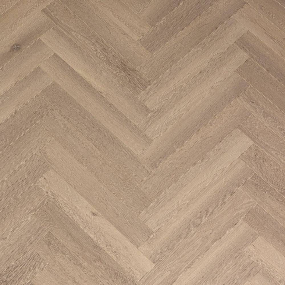 Embrace Herringbone Laminate Flooring Crystal Oak 14mm Built-in Underlay - Big