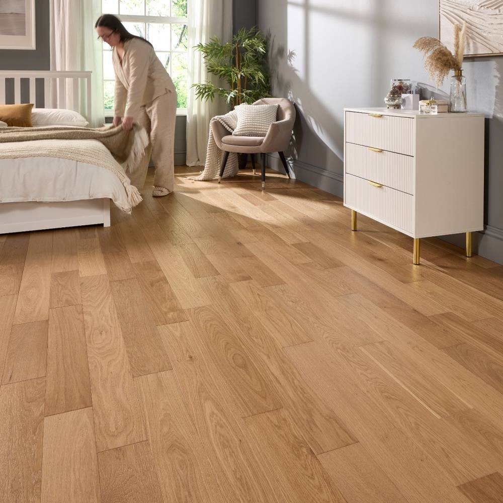 Abbey Riverstone Engineered Wood Flooring 10mm x 125mm Natural Brushed Lacquer Flooring