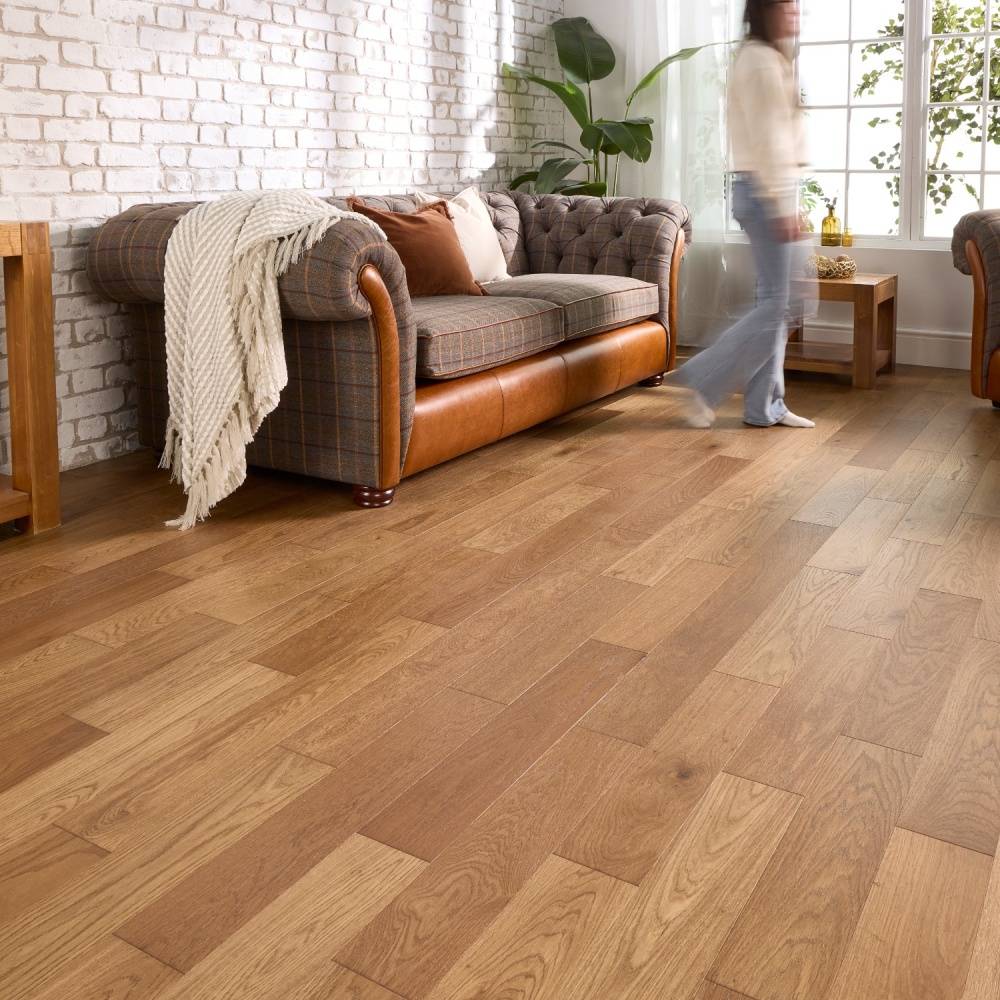 Abbey Cinder Engineered Wood Flooring 10mm x 125mm Double Smoked Brushed Lacquer Flooring