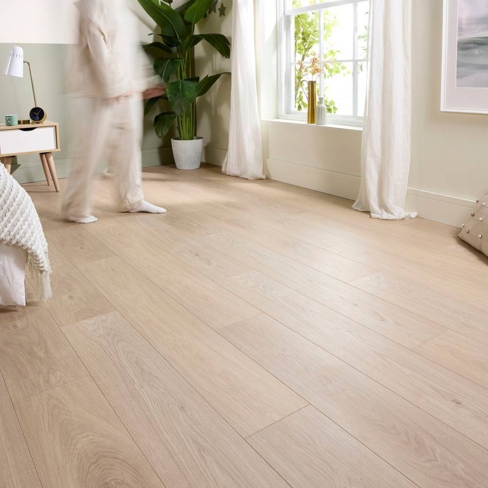 Embrace Pro Laminate Flooring 14mm Arctic Beige AC5 Built-in Underlay
