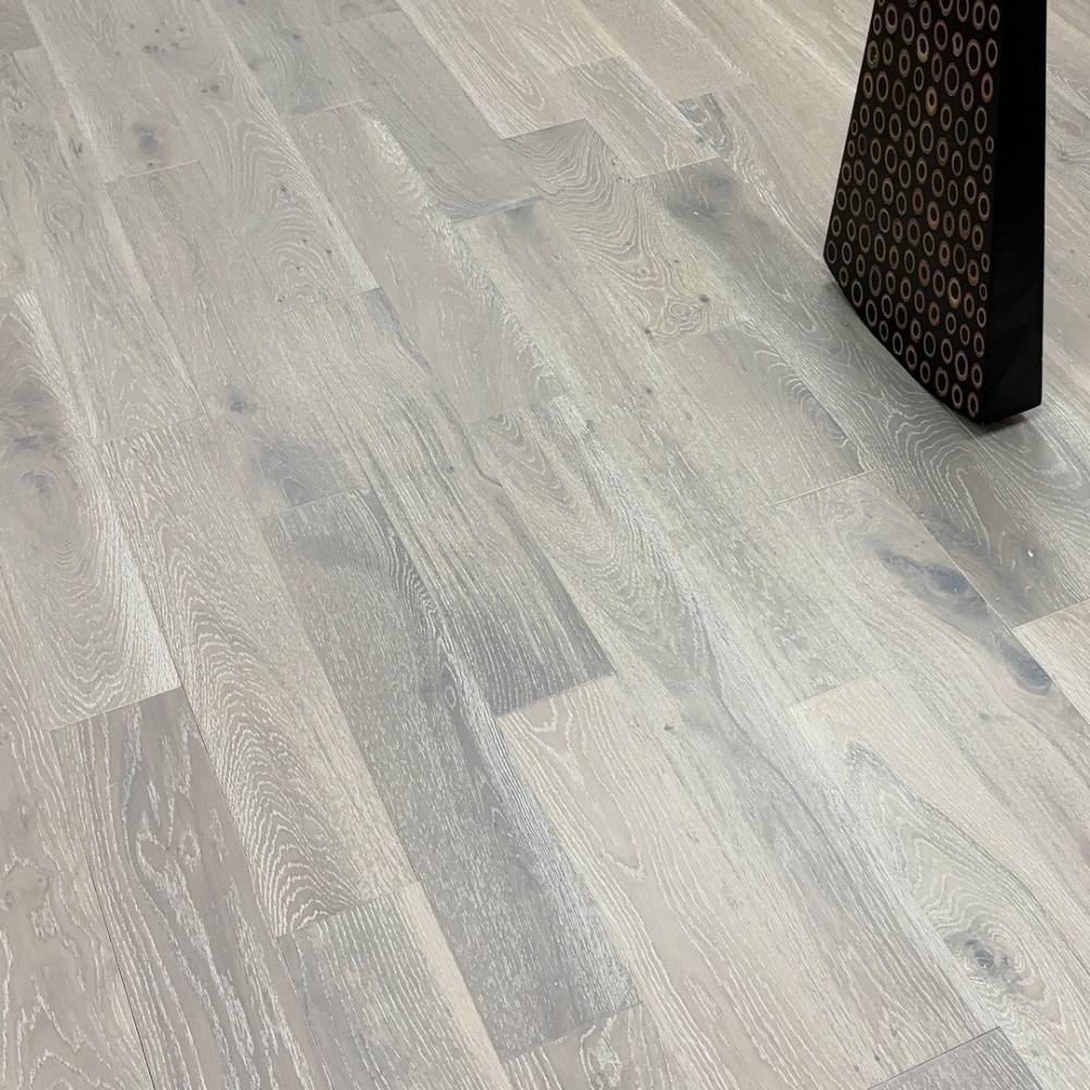 Abbey Claro Engineered Wood Flooring White Wash Oak 10mm x 125mm Brushed Matt Lacquer 