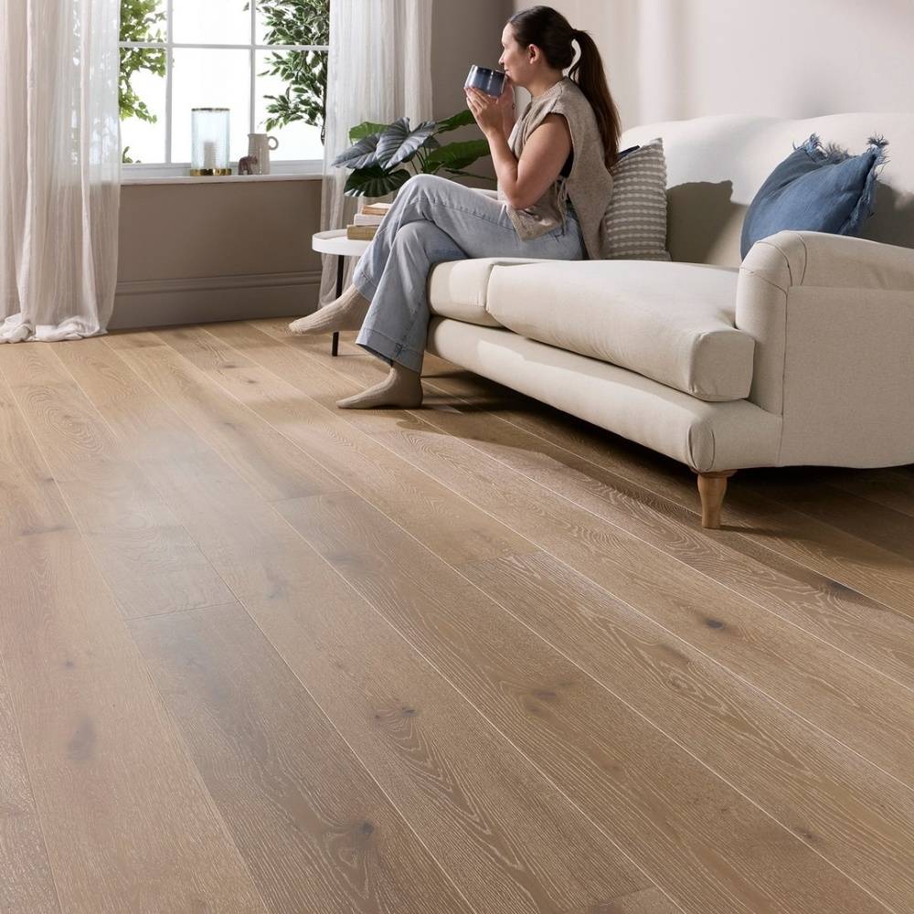 Abbey Logum Engineered Wood Flooring 14mm x 190mm Smoke Grey Brushed Uv Oiled 