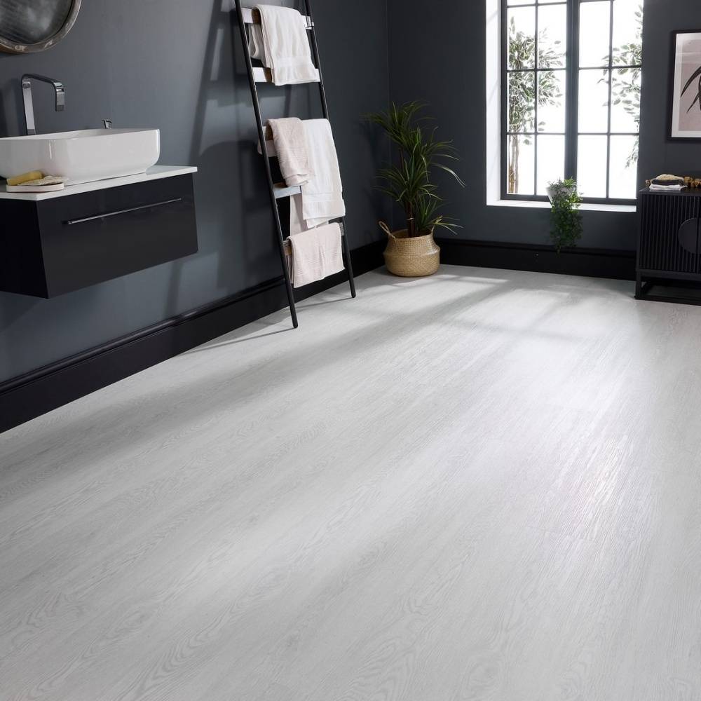 Aqua Plank White Antique Oak Click Vinyl 