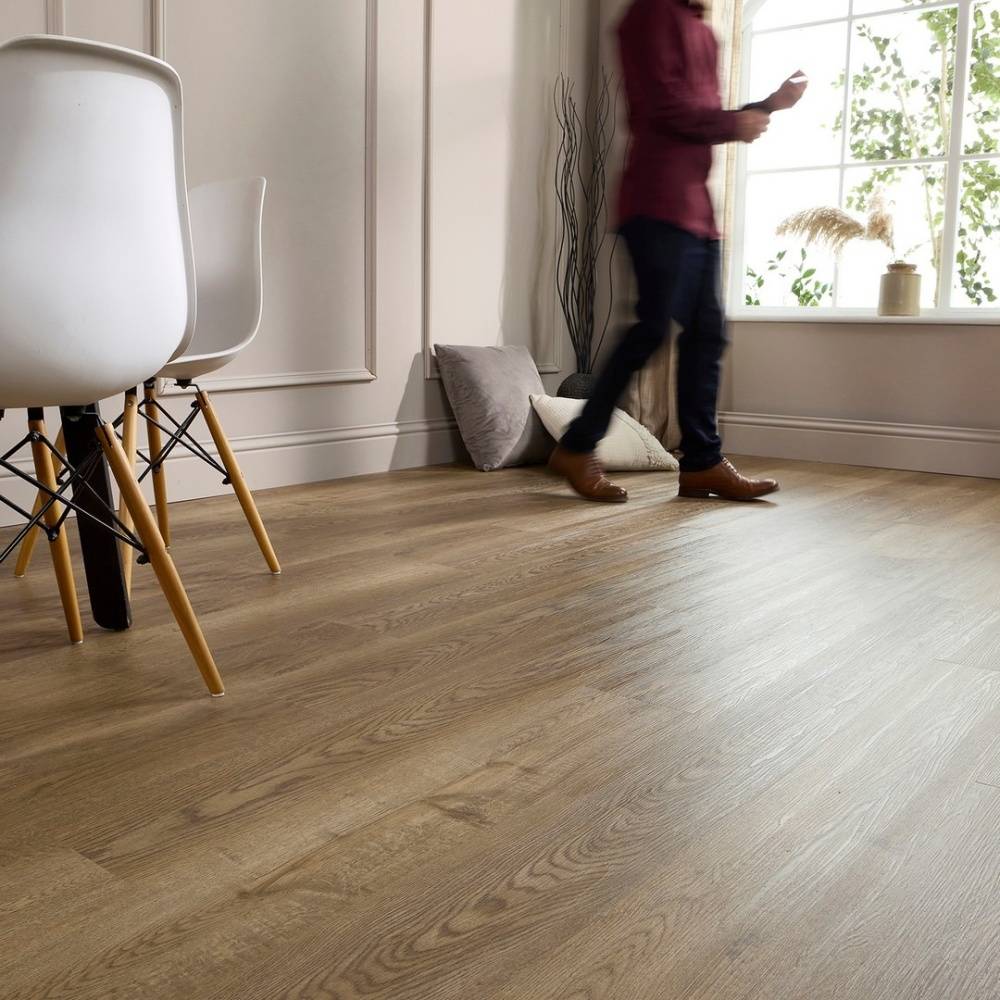 Aqua Plank Saddle Oak Click Vinyl Flooring