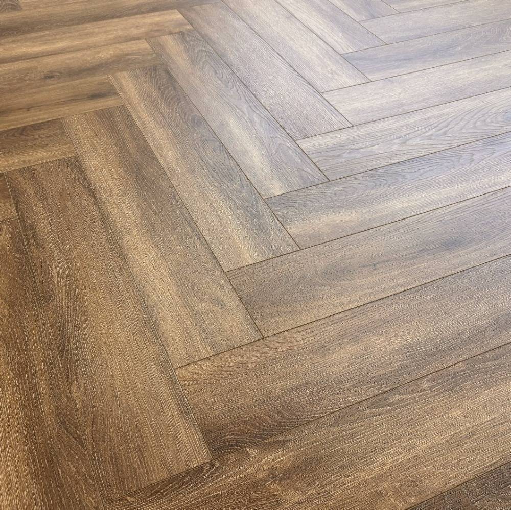 Aqua Plank Hazel Oak Herringbone Click Vinyl - Big