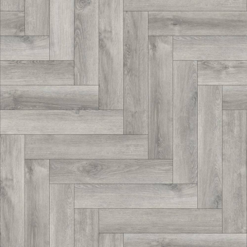 Aqua Plank Ingot Grey Herringbone Click Vinyl Flooring - Big