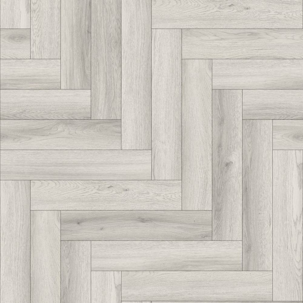 Aqua Plank Ravine Grey Herringbone Click Vinyl Flooring - Big