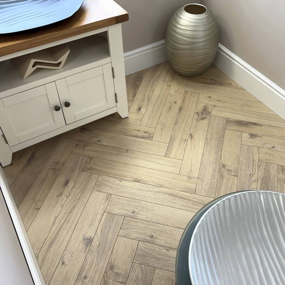 Embrace Herringbone Royal Oak 12mm Laminate 