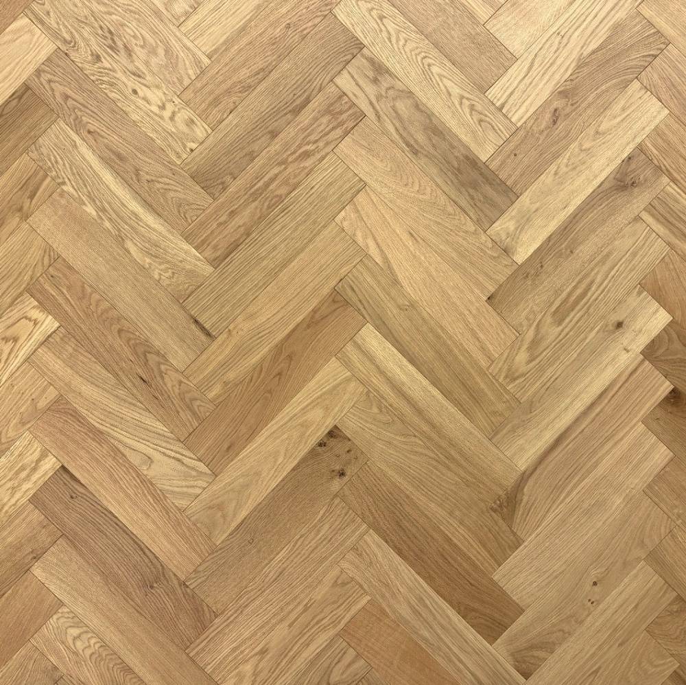 Herringbone Parquet 18mm Classic Oak Brushed Oiled Engineered - Big