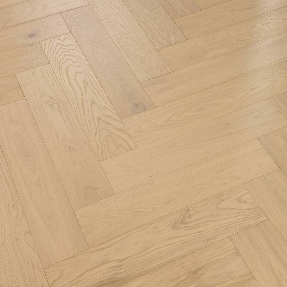 14mm Herringbone Parquet Engineered Wood Flooring Nude Oak - Big