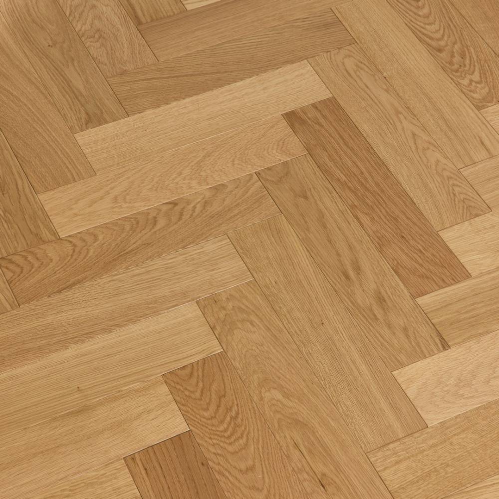 Herringbone Parquet Engineered Wood Flooring 18mm Natural Oak Brushed Oiled  - Big