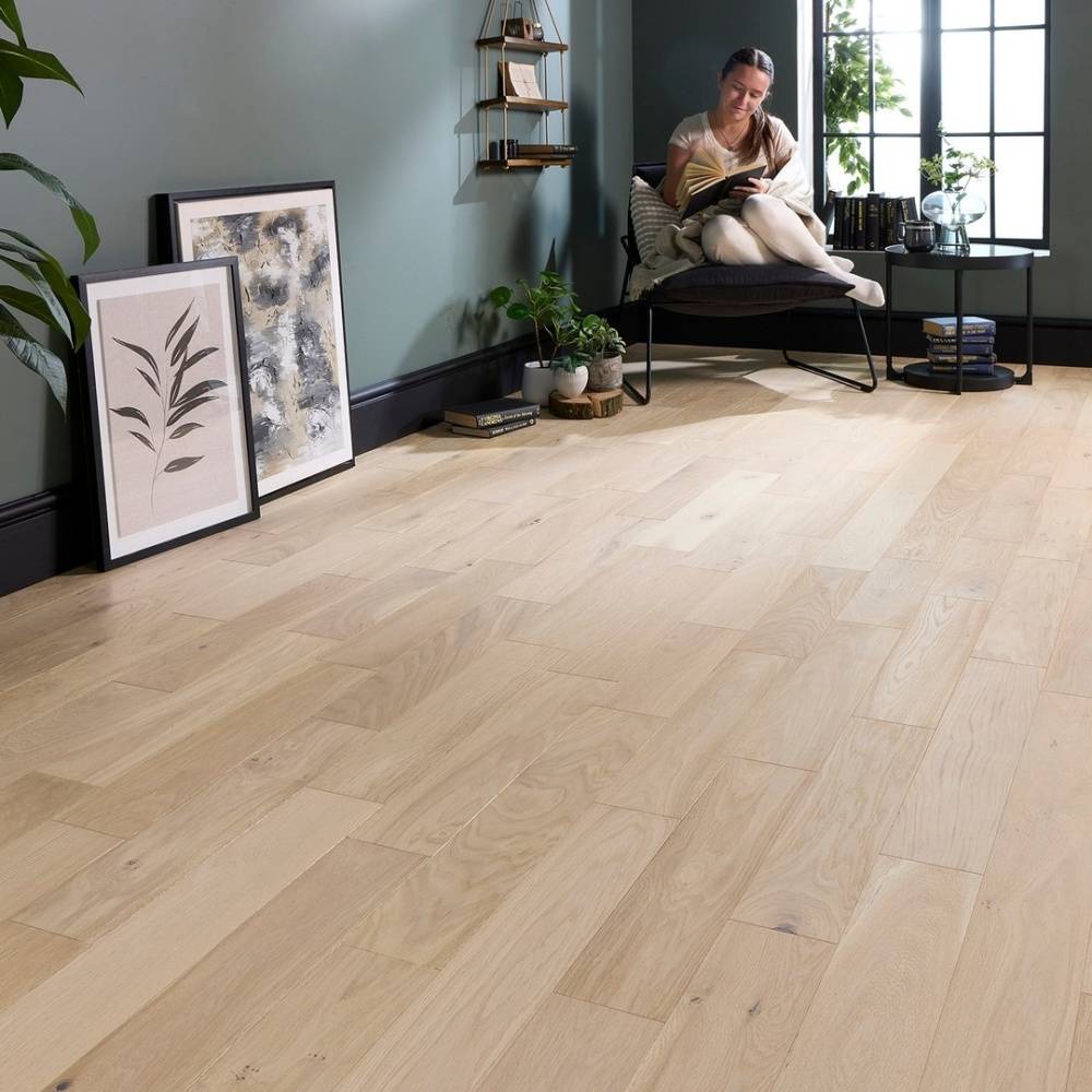 Manor Bramell Engineered Wood Flooring 18mm x 125mm Nude Brushed Matt Lacquer