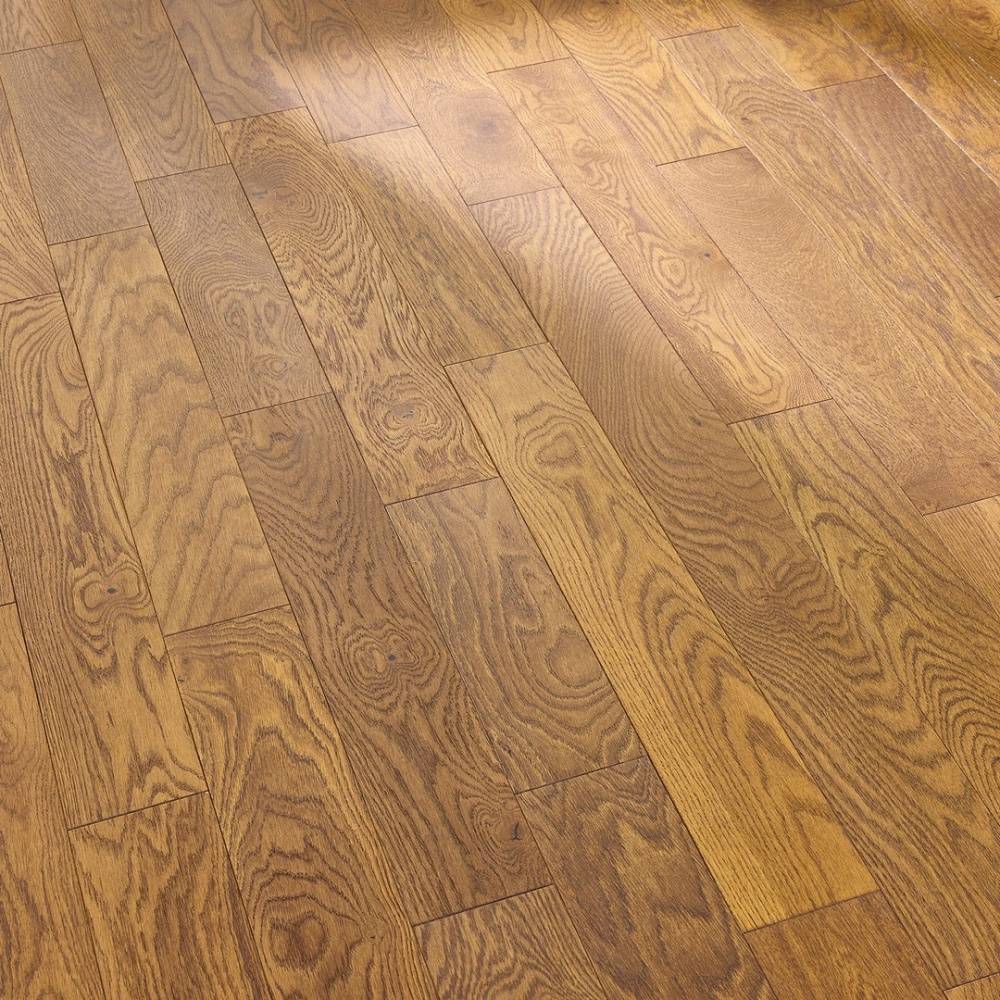 Manor Dunham Engineered Wood Flooring 18mm x 125mm Golden Oak Brushed Matt Lacquer  - Big