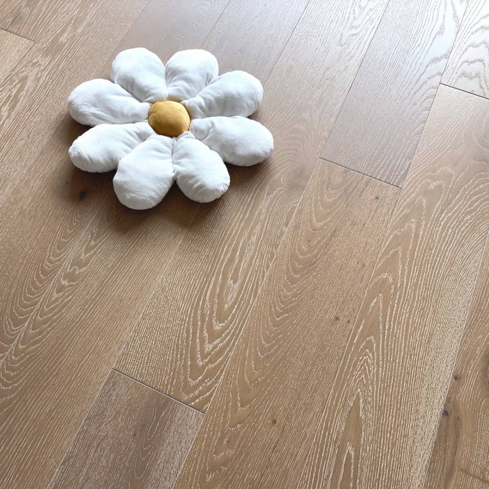 Manor Newton Engineered Wood Flooring 18mm x 180mm Smoke White Brushed Matt Lacquer  - Big