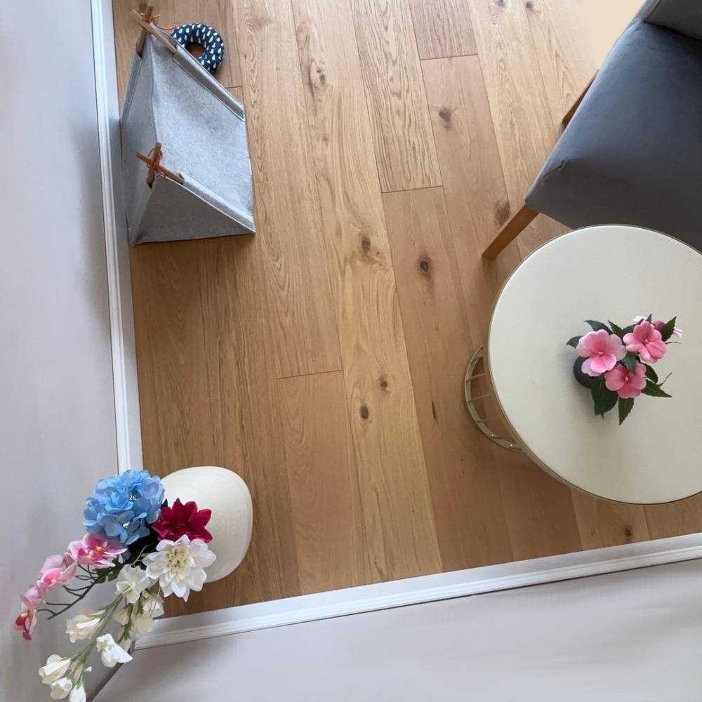Manor Wenlock Engineered Wood Flooring 18mm x 180mm Natural Oak Brushed Uv Oiled