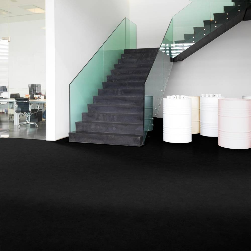Plain Colours Solid Black 999E Vinyl Flooring