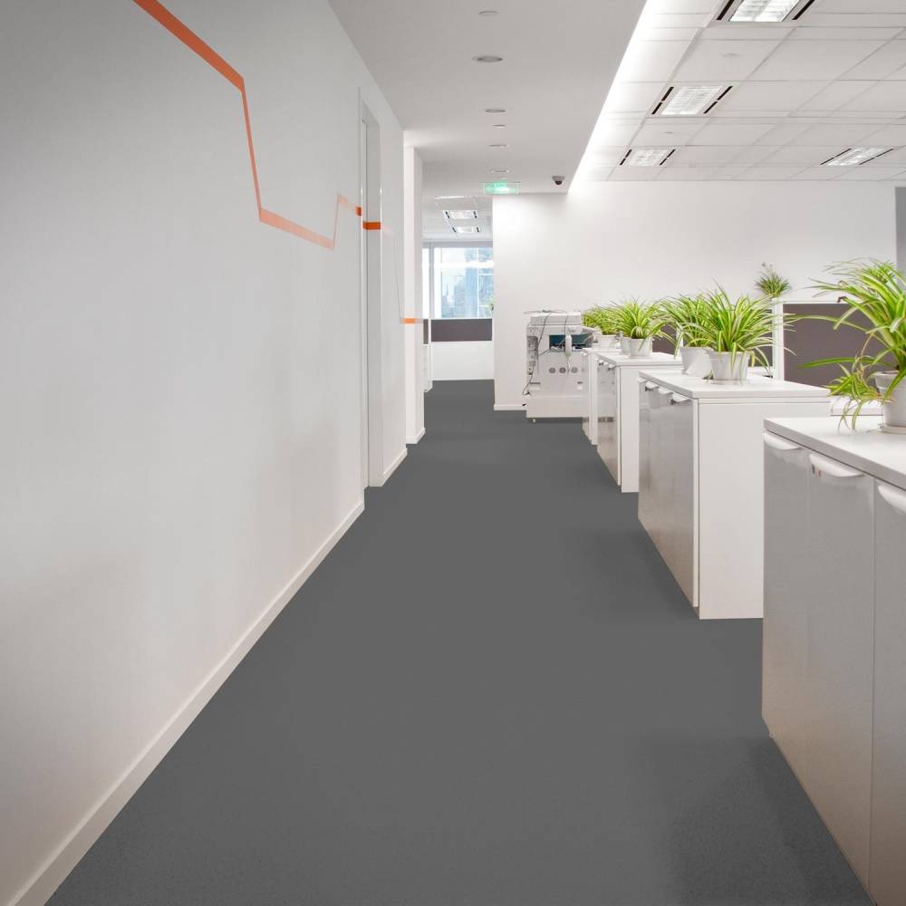 Plain Colours Solid Dark Grey 919D Vinyl Flooring