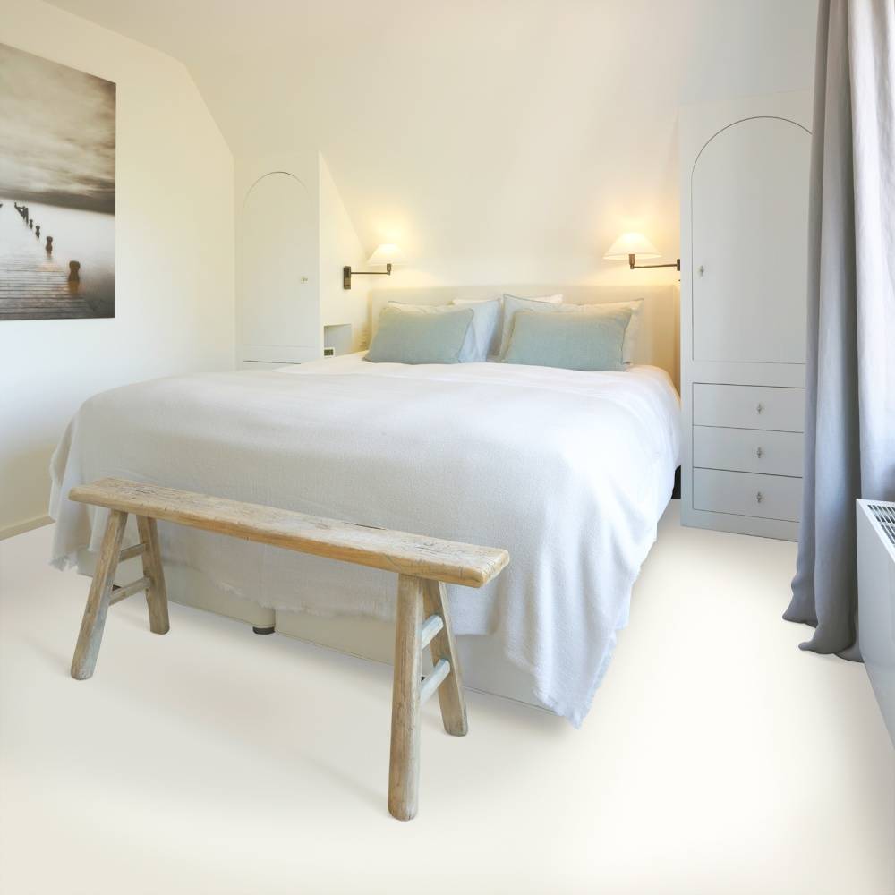 Plain Colours Solid White 000S Vinyl Flooring