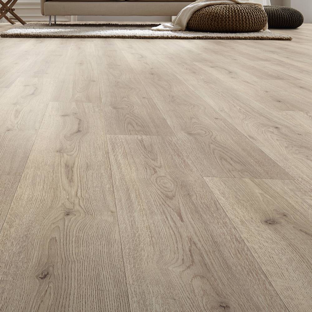 Prestige Laminate Flooring 8mm Grey Oak Light V-Groove 3126