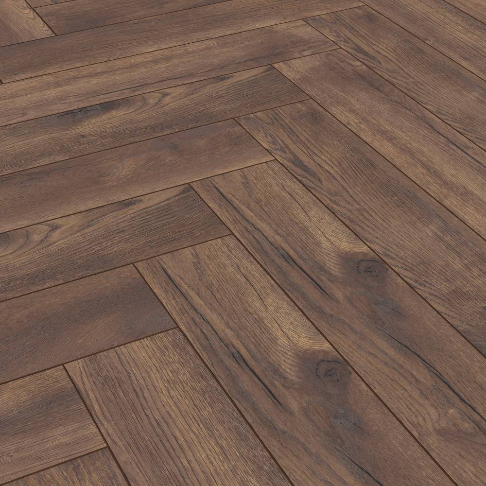 Prestige Herringbone Laminate Flooring Coffee Oak 8mm 4766 - Big