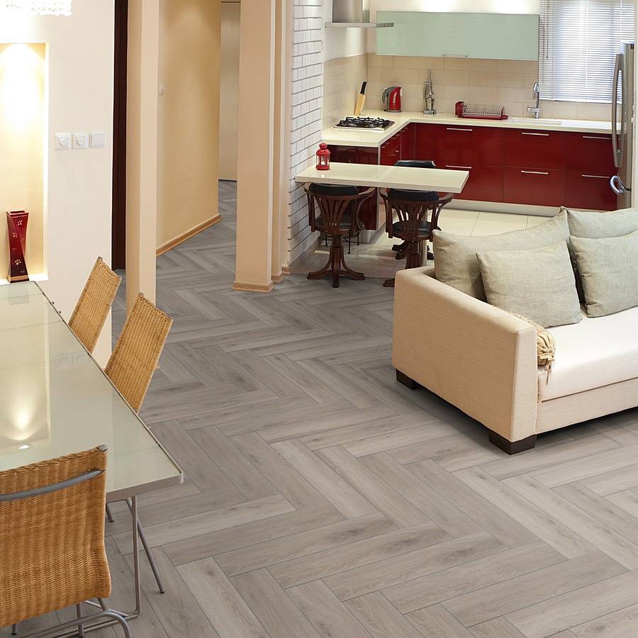 Prestige Herringbone Laminate Flooring Iris Oak 8mm  3773