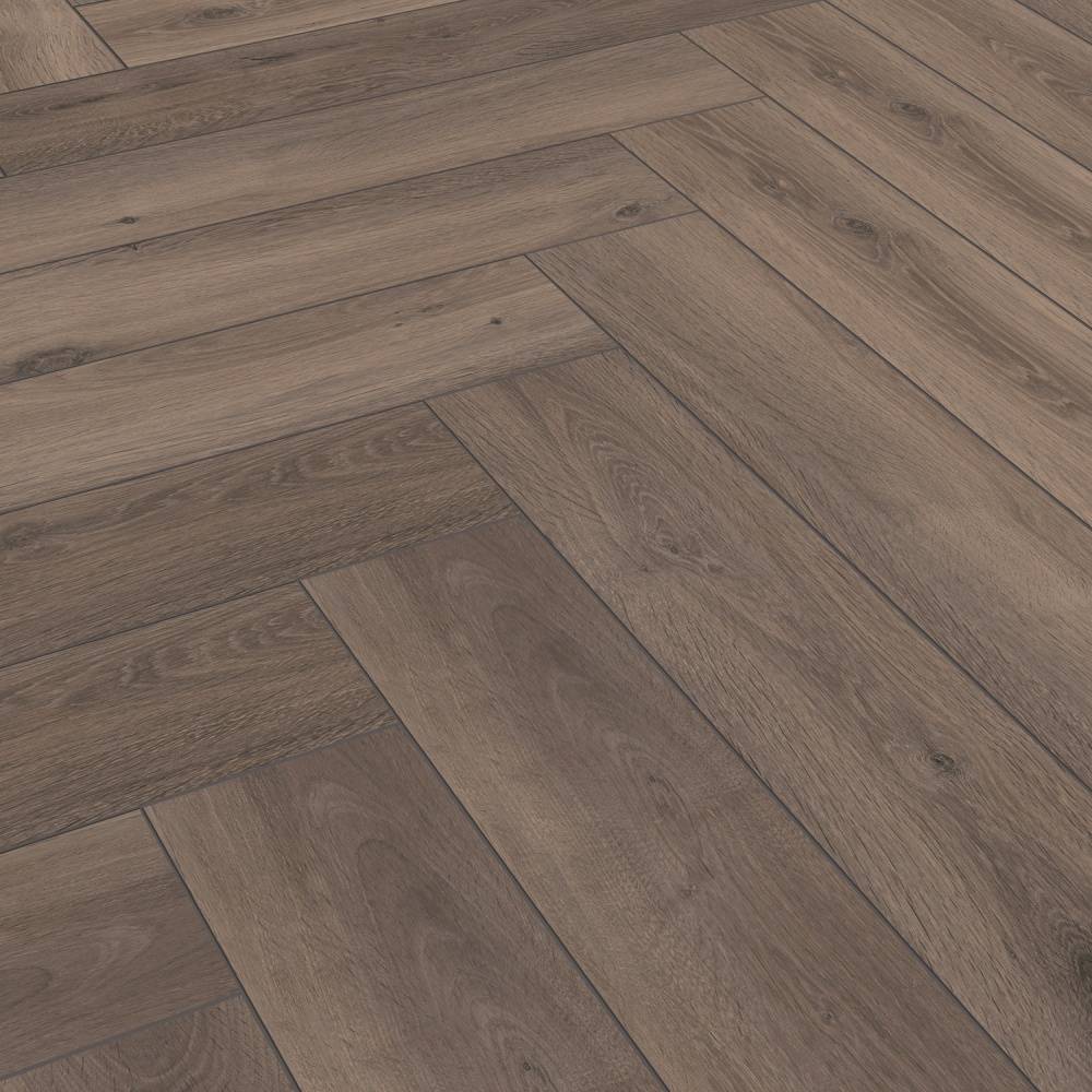 Prestige Herringbone Laminate Flooring Smokey Oak 8mm 3860 - Big