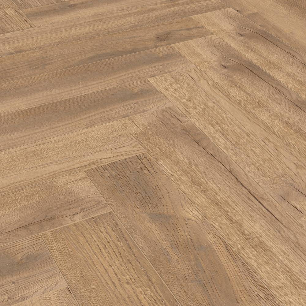 Prestige Herringbone Laminate Flooring Tobacco Light 8mm  4764 - Big