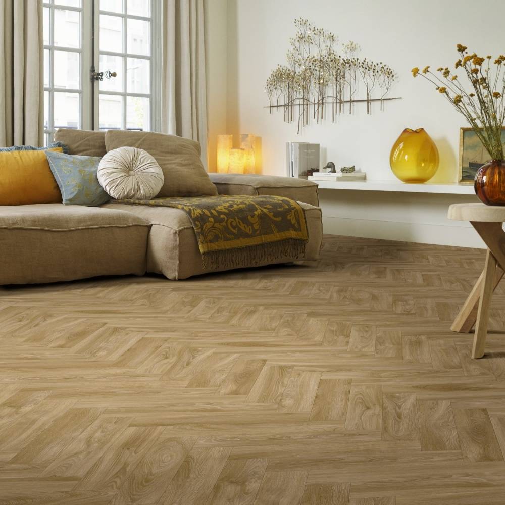 Texstep Herringbone Natural 162M Felt Back