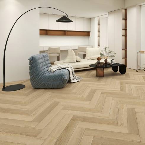 Aqua Plank Pure Oak Herringbone Click Vinyl