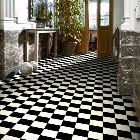 Ecostep Black White 019D Vinyl Cushion Floor