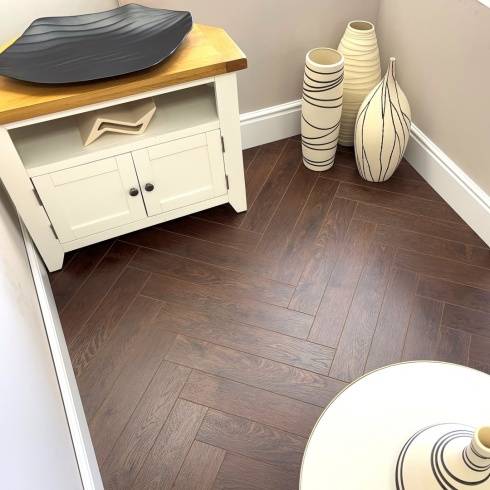 Embrace Herringbone Walnut 12mm Laminate 