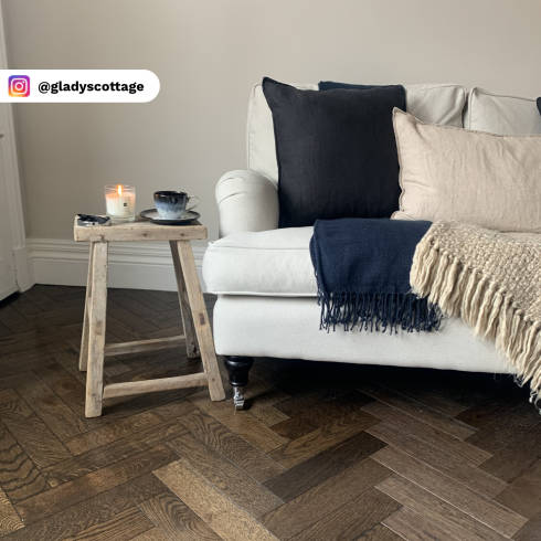 Herringbone Parquet 18mm Barn Oak Brushed Matt Lacquer Engineered