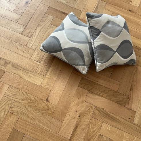 Herringbone Parquet 18mm Natural Brushed Matt Lacquer Engineered