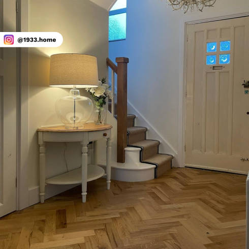 Herringbone Parquet 18mm Natural Oak Brushed Matt Lacquer Engineered