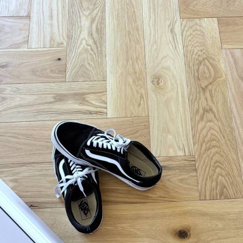 Herringbone Parquet Engineered Wood Flooring 14mm Stripped Oak Brushed Oiled