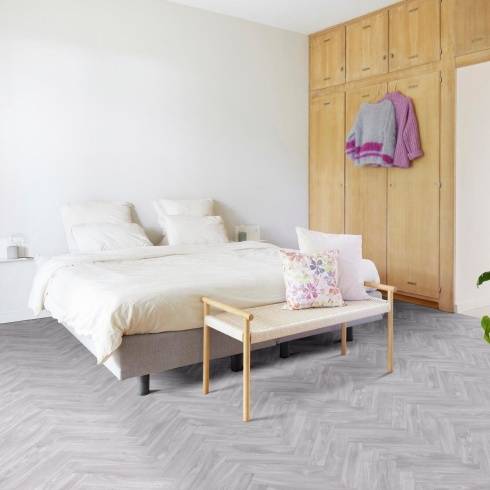 Ultrafelt Battleship Grey 119M Parquet Cushioned Vinyl